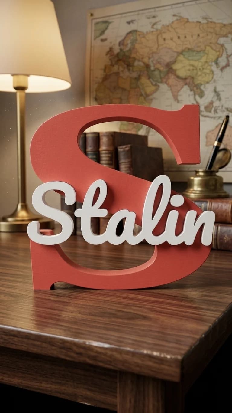 Customizable Monogram Letter & Name Desk Stand thumbnail 2