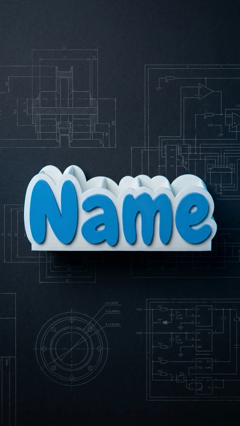 Custom Name Desk Organizer – Personalised 3D Printed Pen Holder