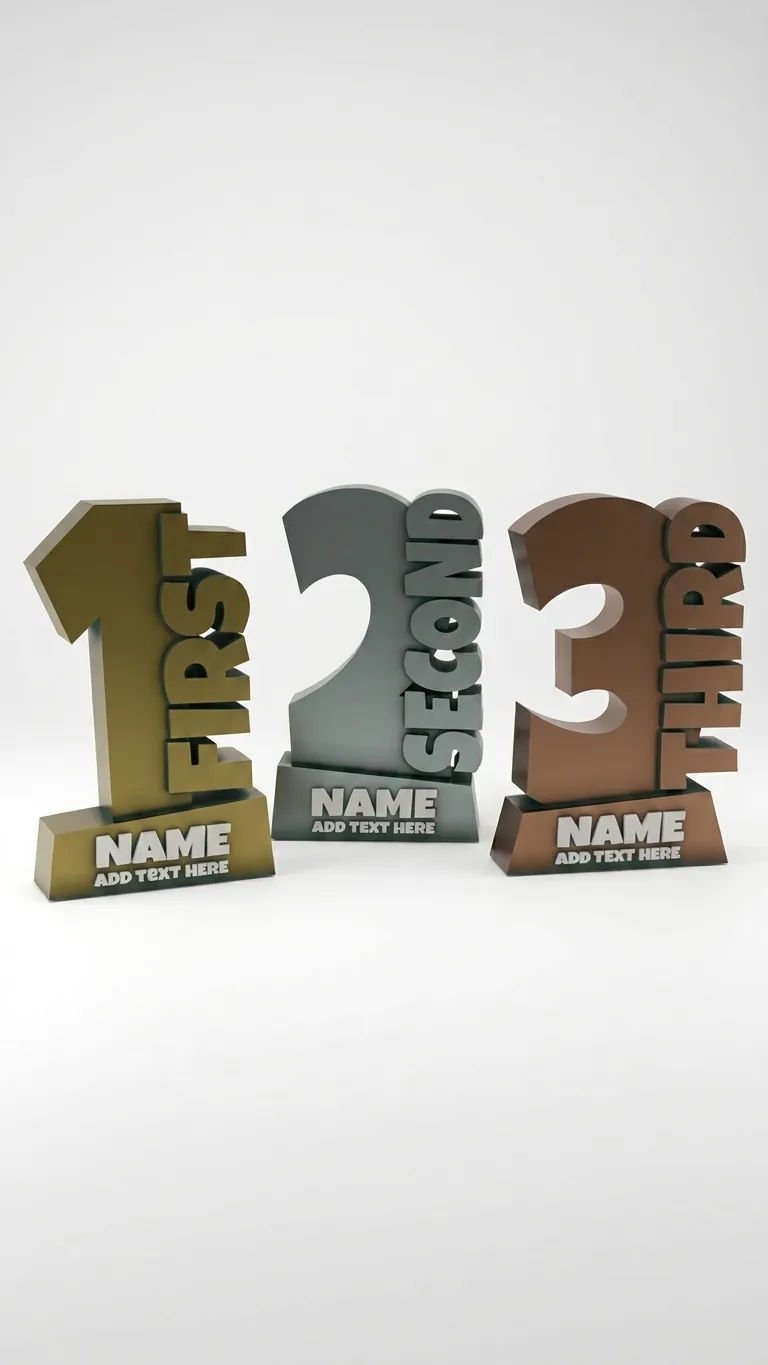 Custom Trophies with Name – 1st, 2nd & 3rd Place Event Awards thumbnail 2