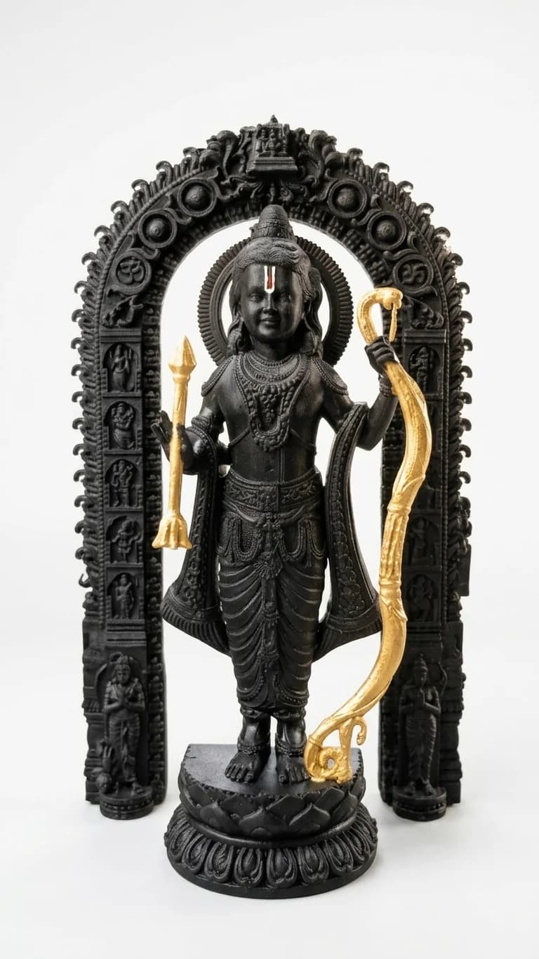 Ayodhya Ram Lalla Sacred Idol 3D Sculpture thumbnail 2