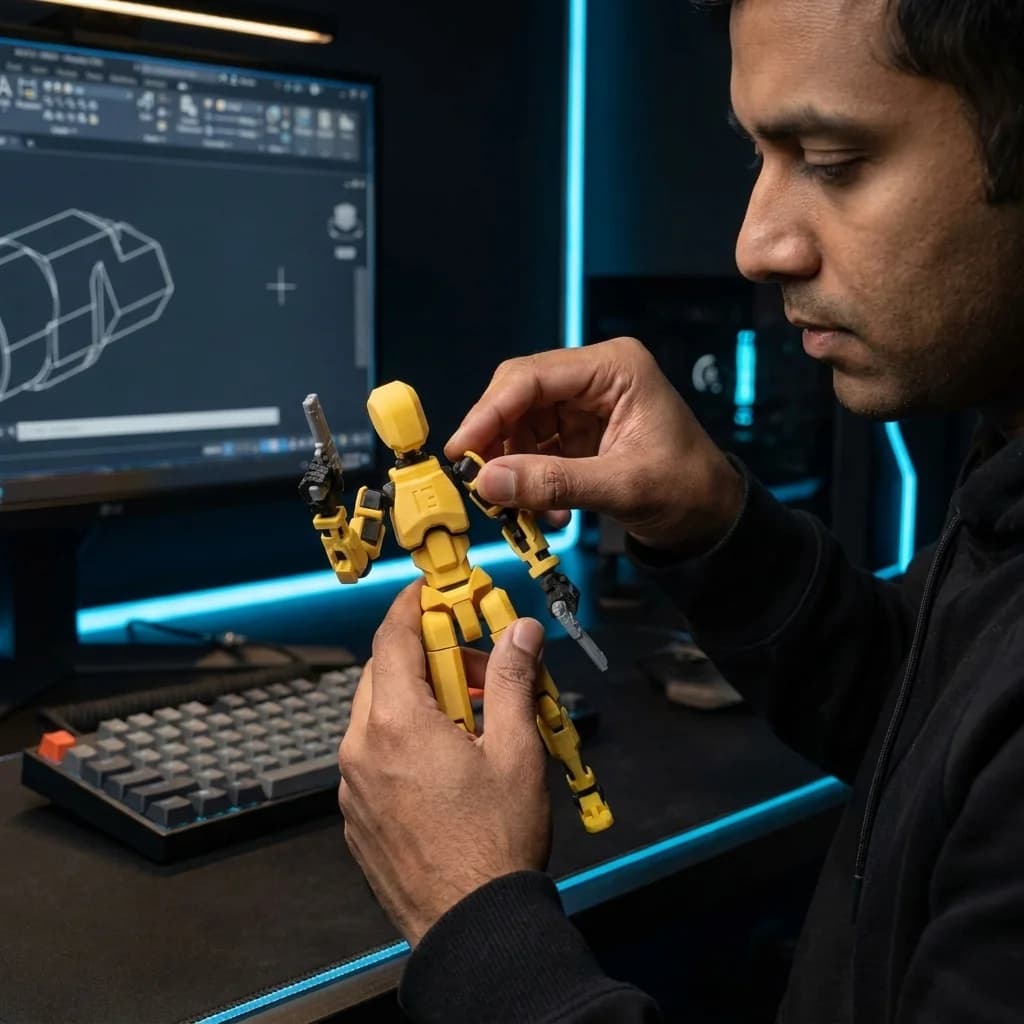 Articulated Robot Action Figure – Poseable 3D Printed Desk Toy gallery image 4