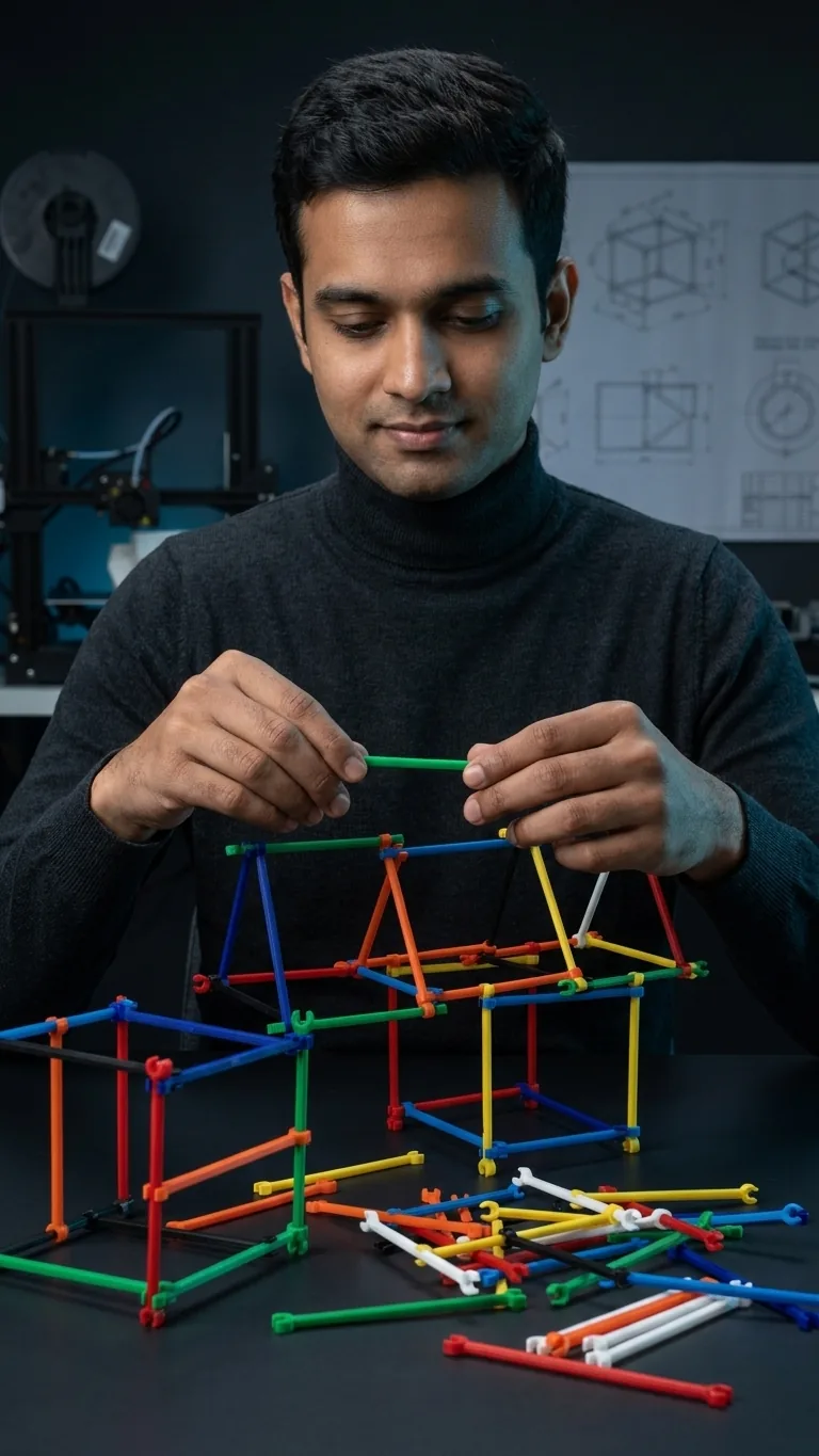 STEM Building Bars Construction Set of 20 – 3D Printed Educational Toy gallery image 3