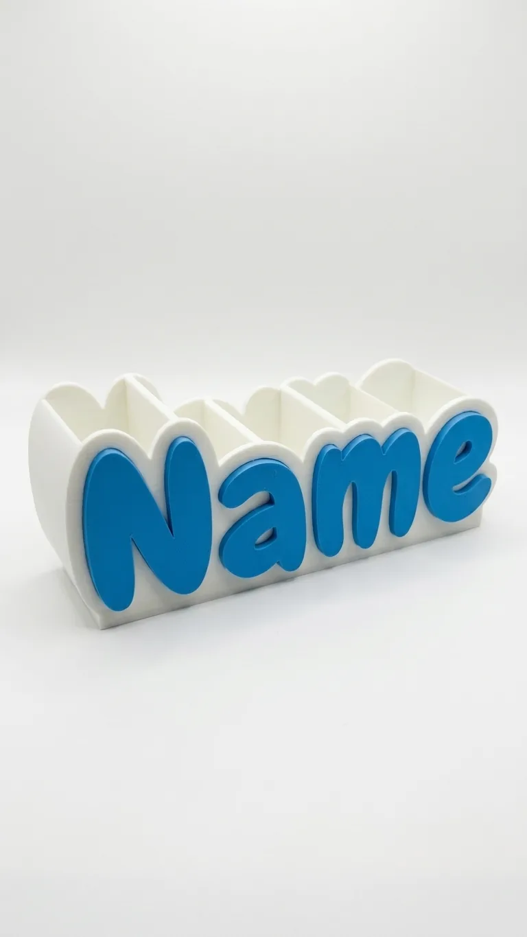Custom Name Desk Organizer – Personalised 3D Printed Pen Holder gallery image 2